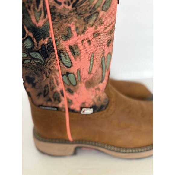 JUSTIN Women’s Trekker 11" Camo Work Boot Size 7B Waterproof Russet Brown SE4356 - Picture 4 of 16